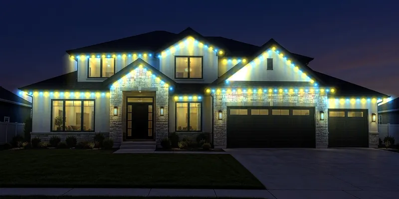 House in blue and gold team colours